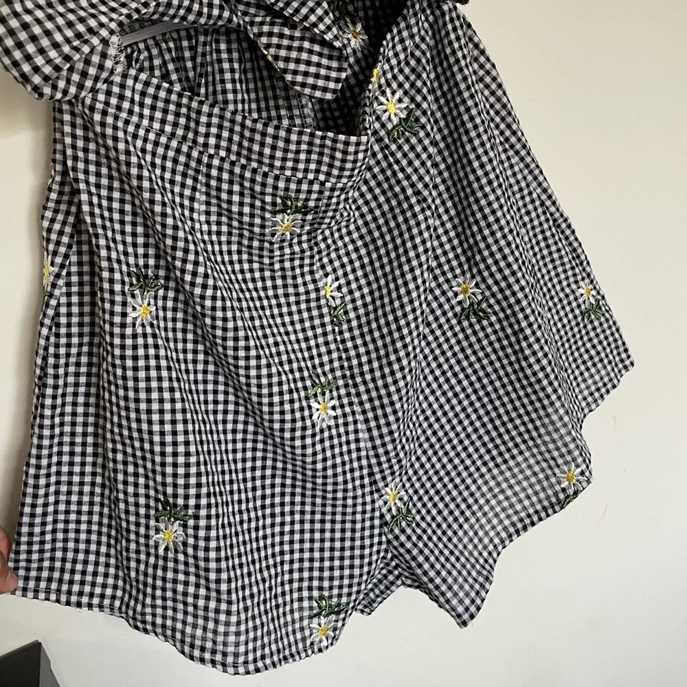 Shareen Floral Checkered Romper - Picture 4 of 7